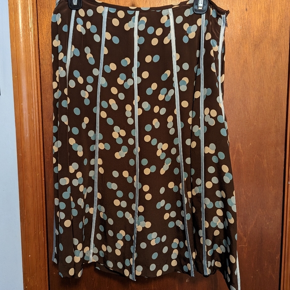 Pale Blue and Chocolate Brown 100% Silk Suit - Picture 4 of 6